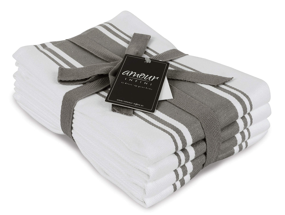 Toallas AMOUR INFINI de cocina, 100% algodón, absorbentes para secar platos.