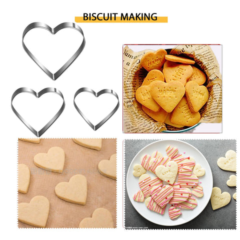 Molde de galletas Amremsu con dos formas y tres tamaños