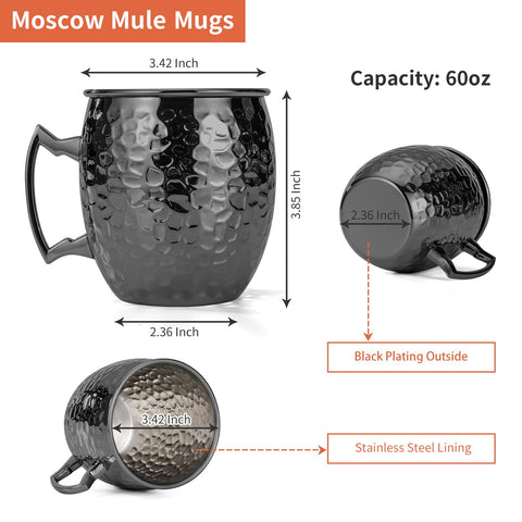 Amrules Moscow Mule martillado a mano aporta un toque artesanal y elegante.
