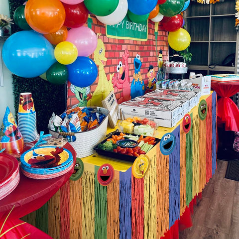 Falda de mesa Sesame Street Amscan, mejora el ambiente de la fiesta