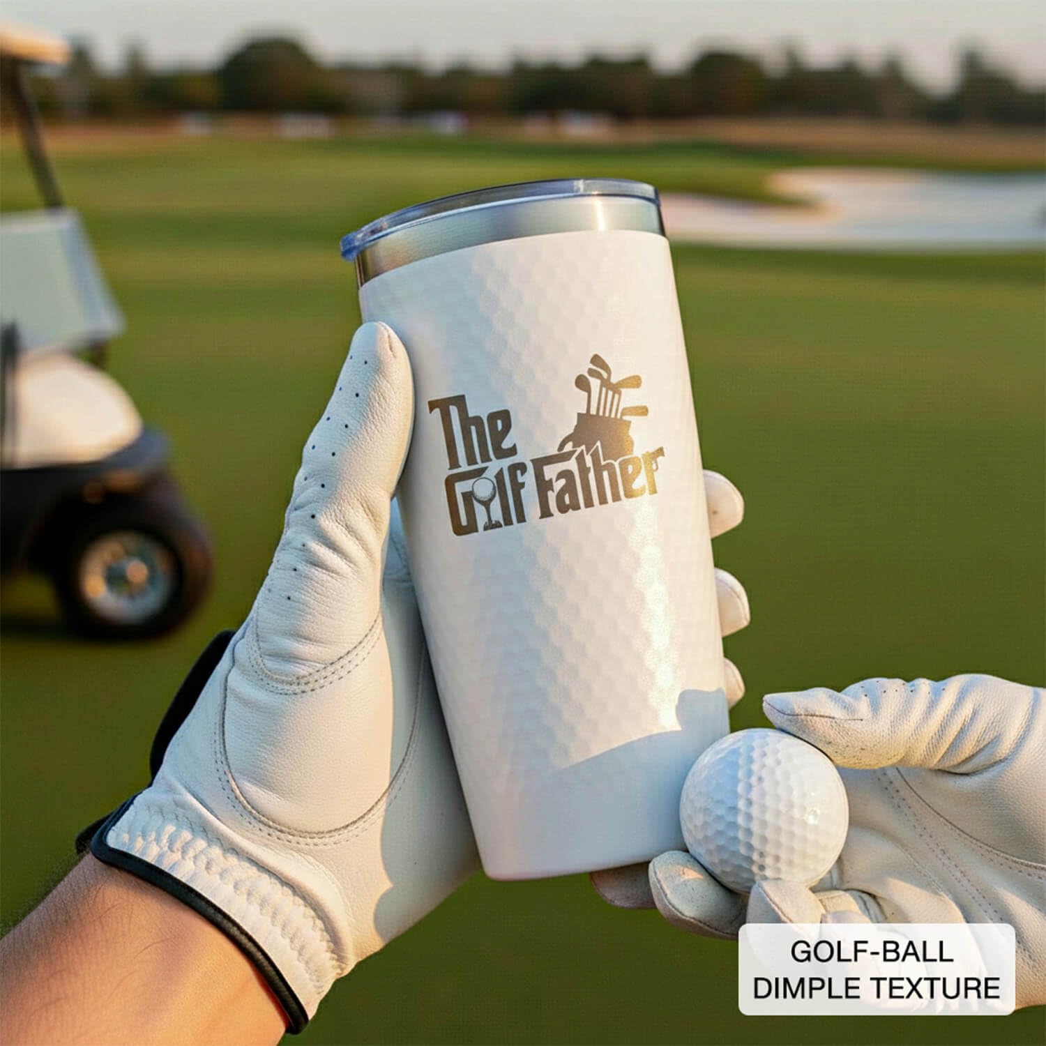 Amutta taza golf dad lateral: estilo moderno y uso diario cómodo.