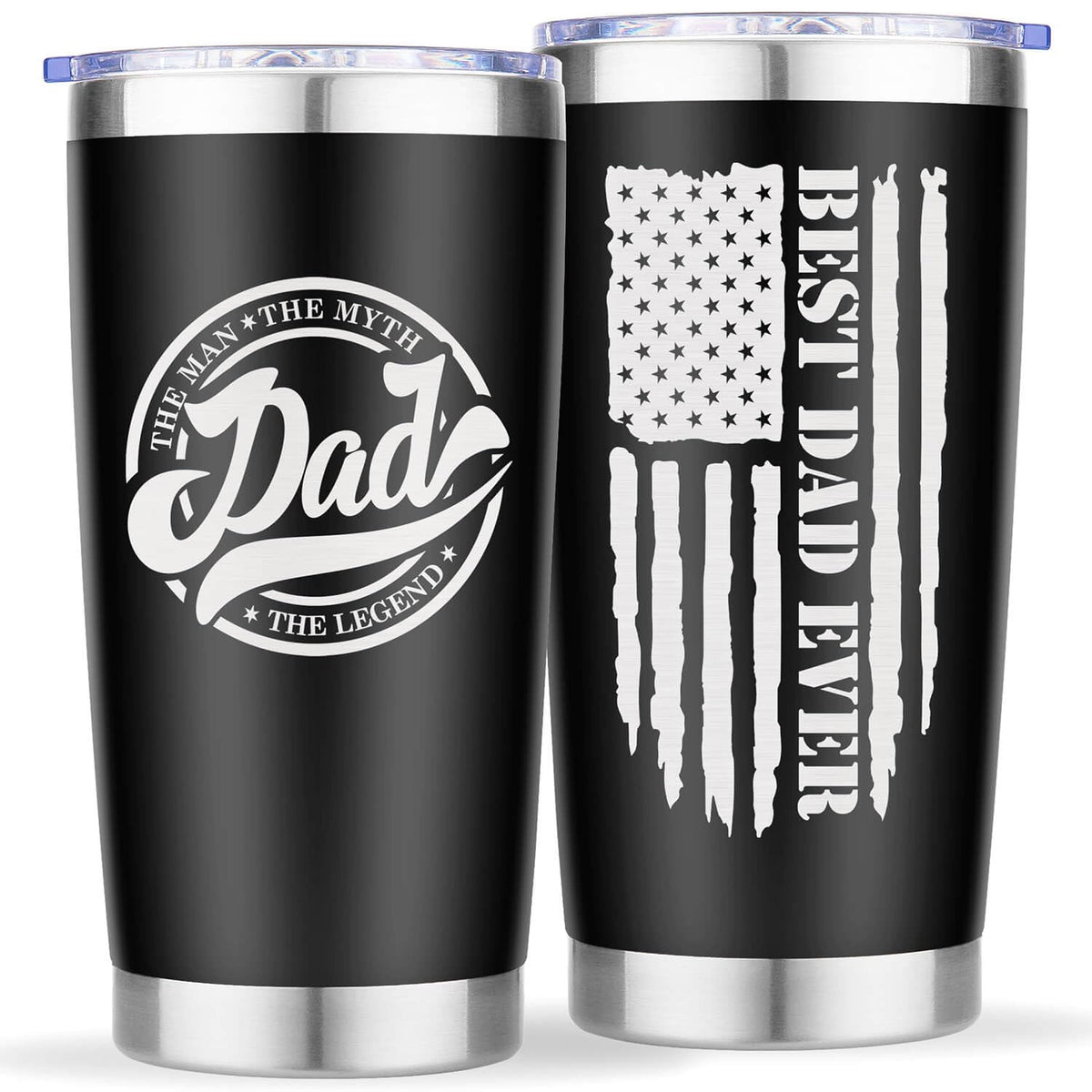 Amutta taza papa grabado láser, hombre mito leyenda, 20oz