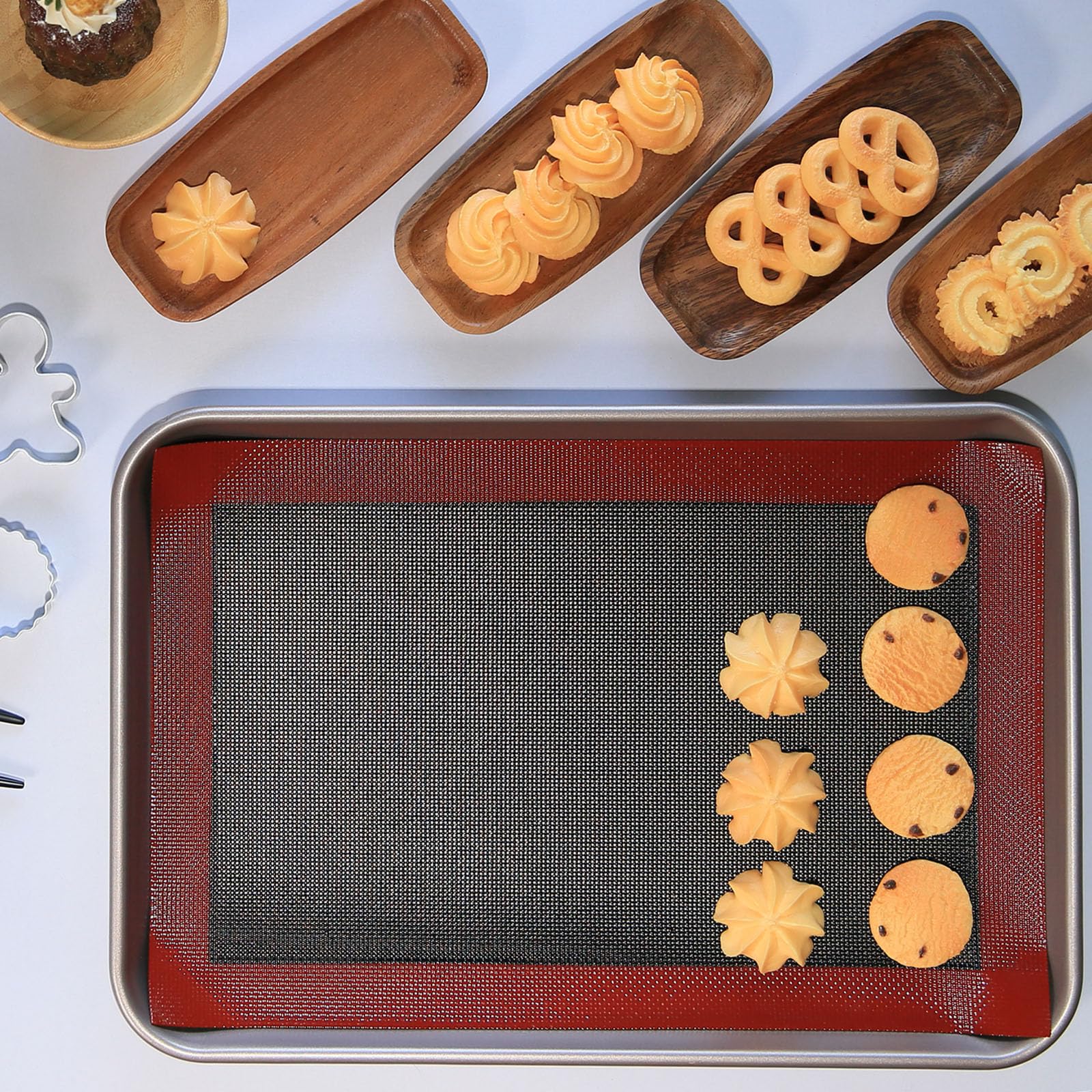 Amyandone uso versátil para galletas, panes y pasteles en bandejas 10x15