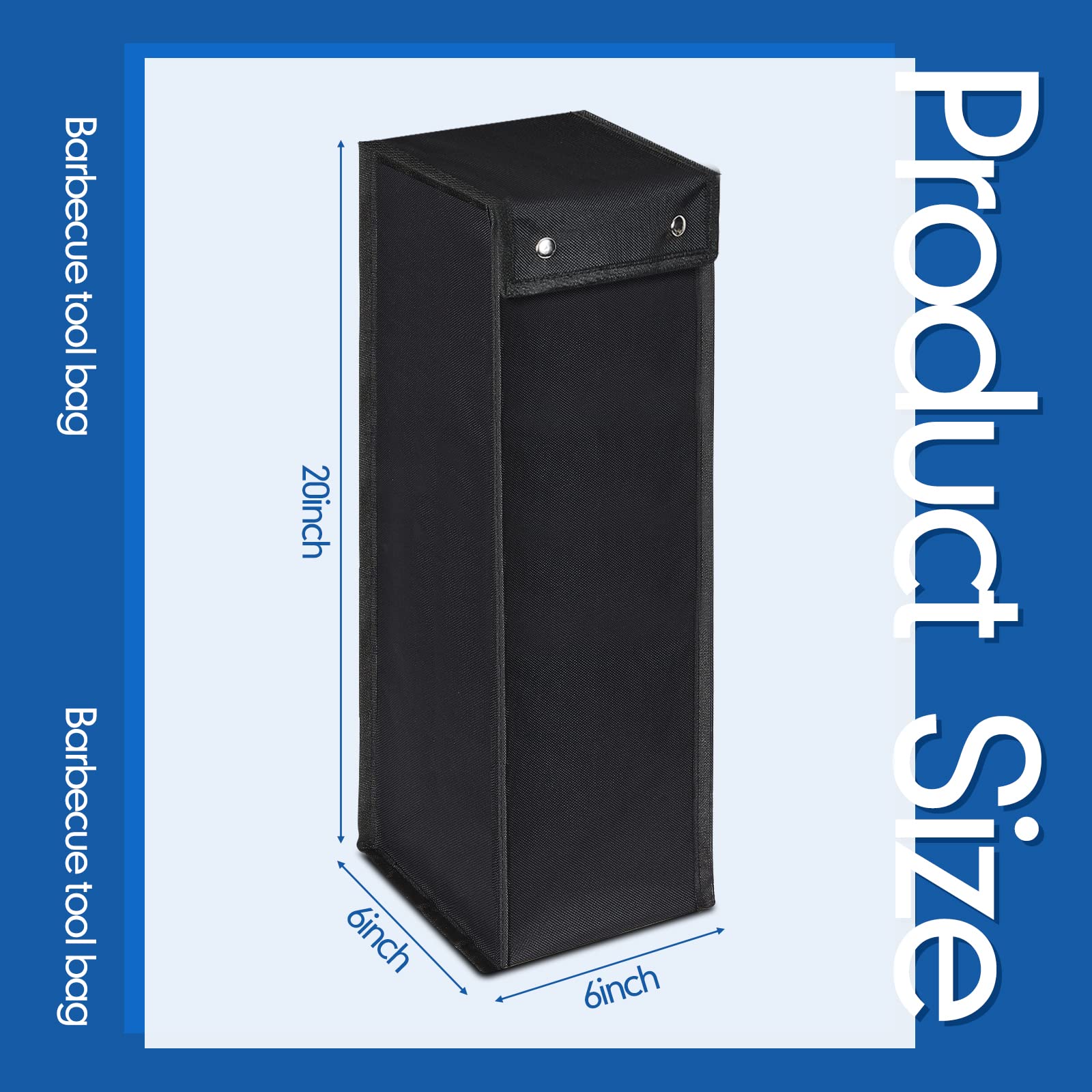 Amylove bolsa para utensilios de parrilla, gran capacidad para guardar herramientas de barbacoa.
