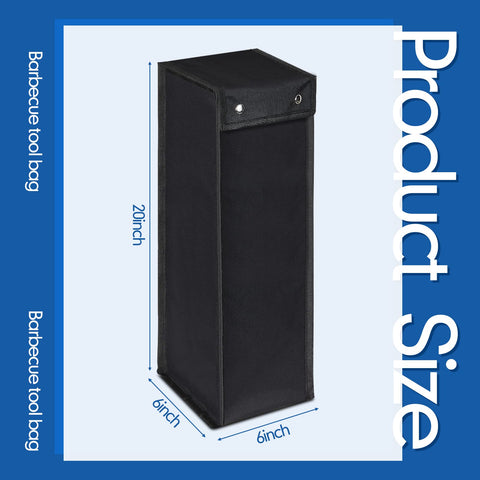 Amylove bolsa para utensilios de parrilla, gran capacidad para guardar herramientas de barbacoa.