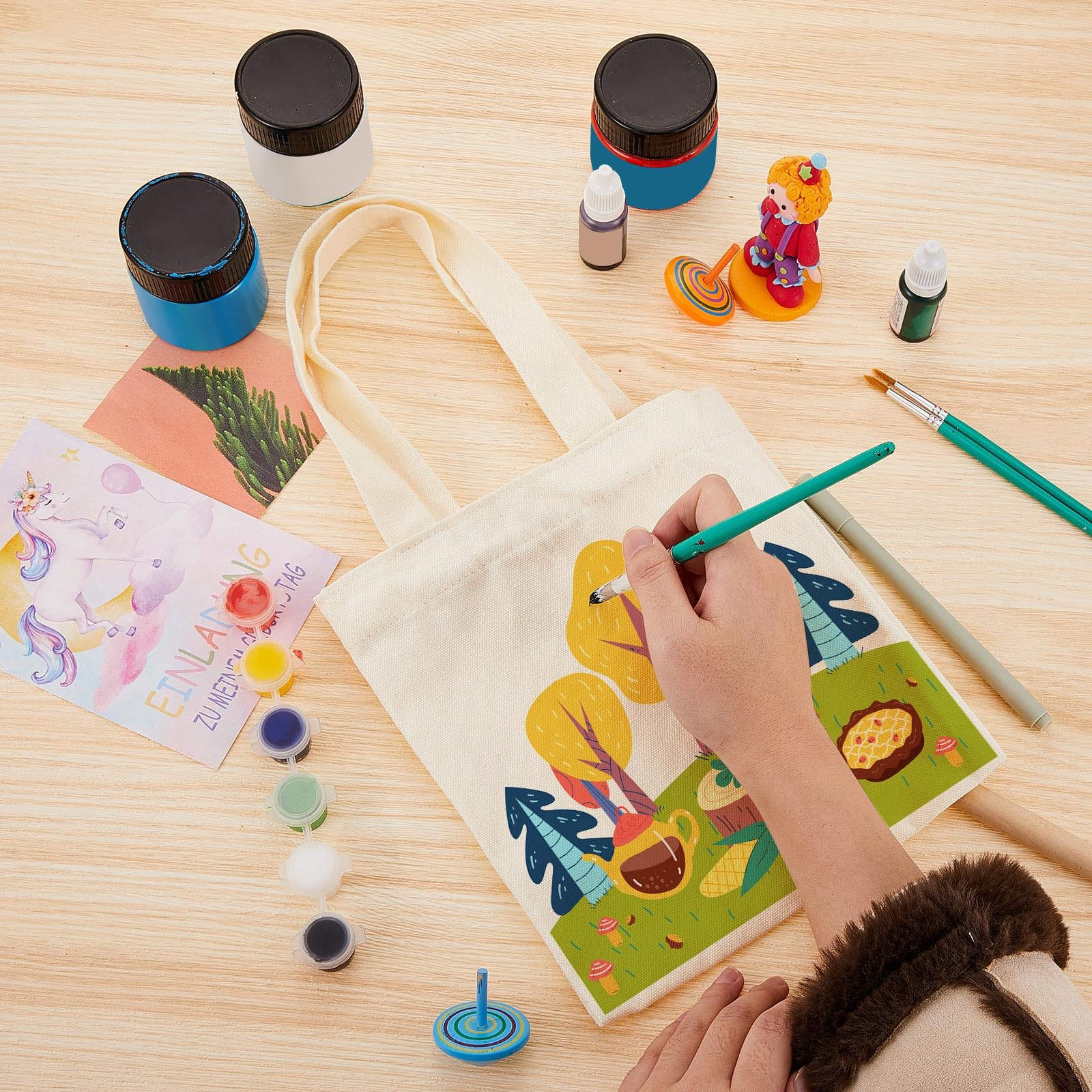 Amylove tote mini de lona, superficie lista para imprimir, perfecto para proyectos caseros