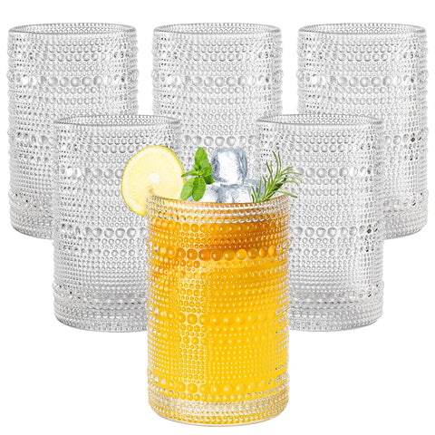 Vaso Amyoole hobnail 15oz con diseño vintage y agarre cómodo.