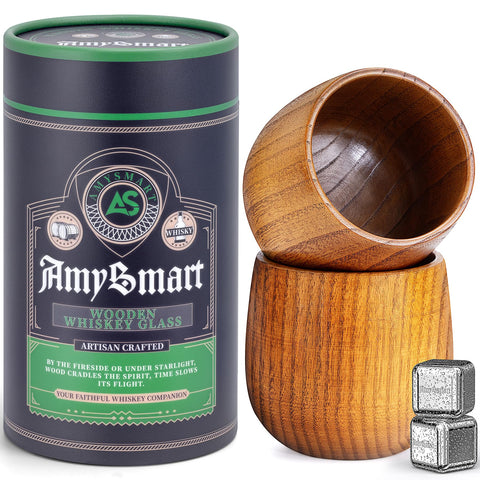 Vaso Amysmart con interior carbonizado, ideal para degustaciones intensas.