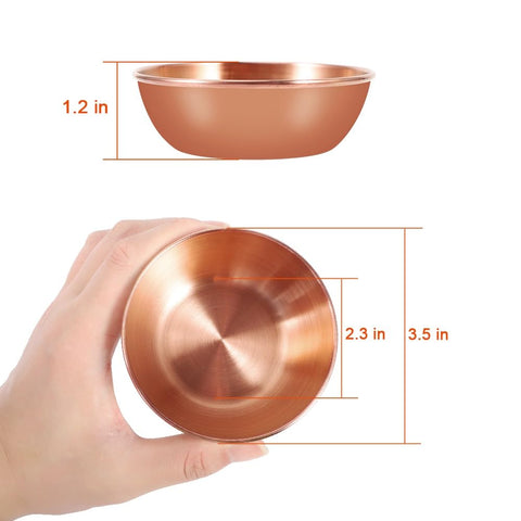 Amytalk: tazón plateado de acero inoxidable con brillo para porciones limpias.