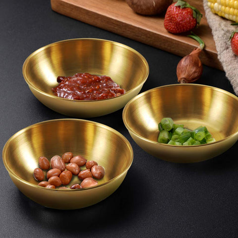 Amytalk cuencos oro, para postre y aperitivos, diseño compacto y portátil.