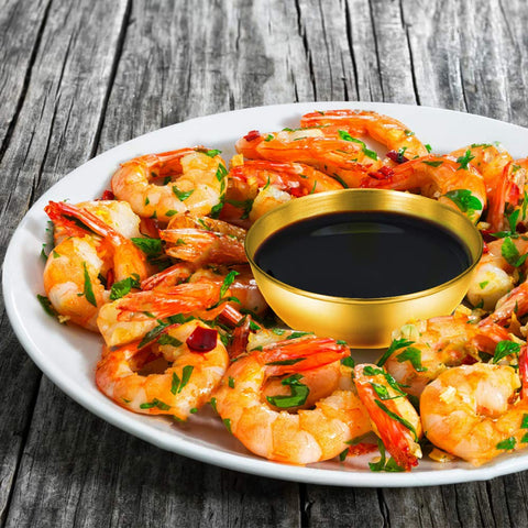 Amytalk cuencos para sushi en oro, ideales para la salsa de soja en la mesa.