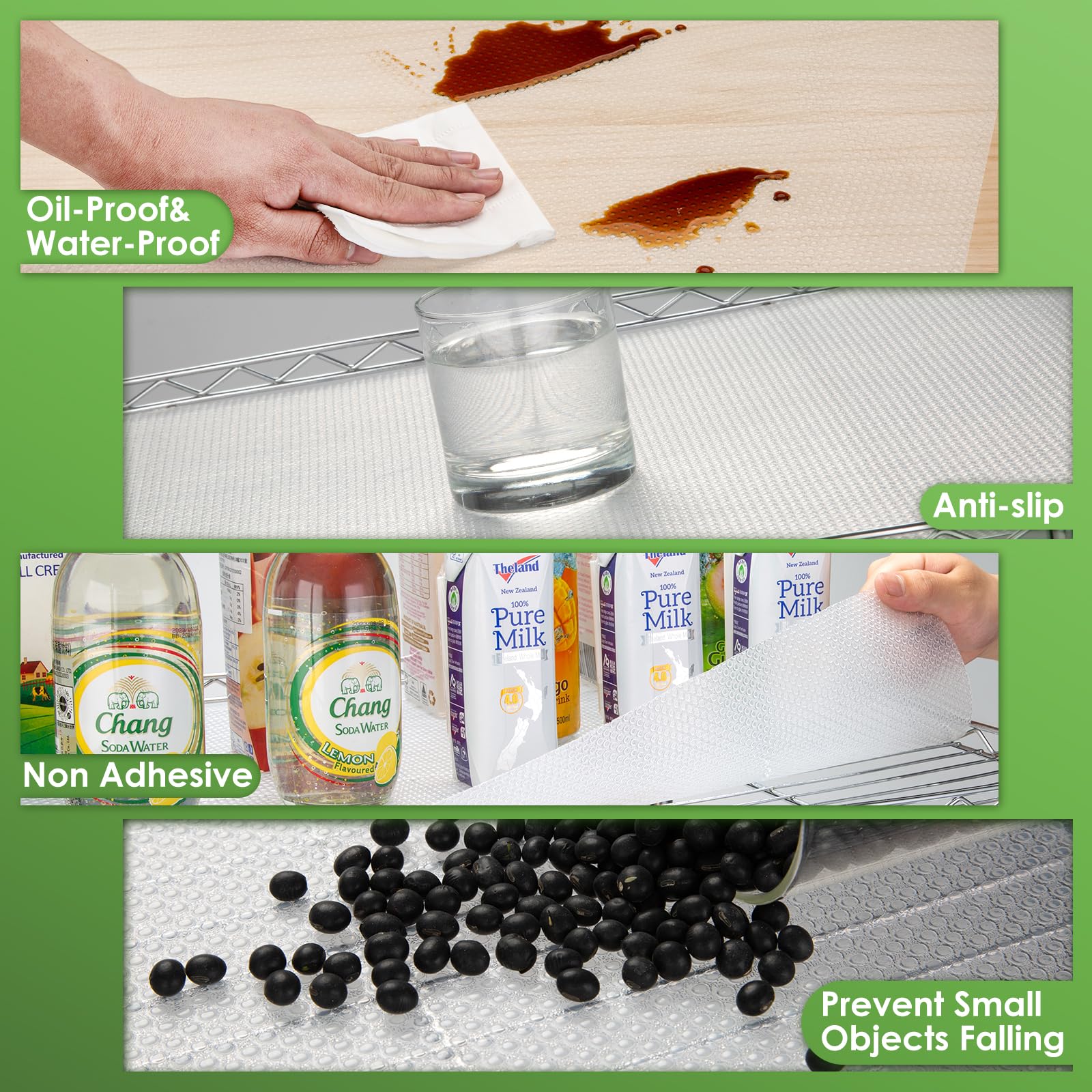 AMZABBY liner sin adhesivo antideslizante para cajones.