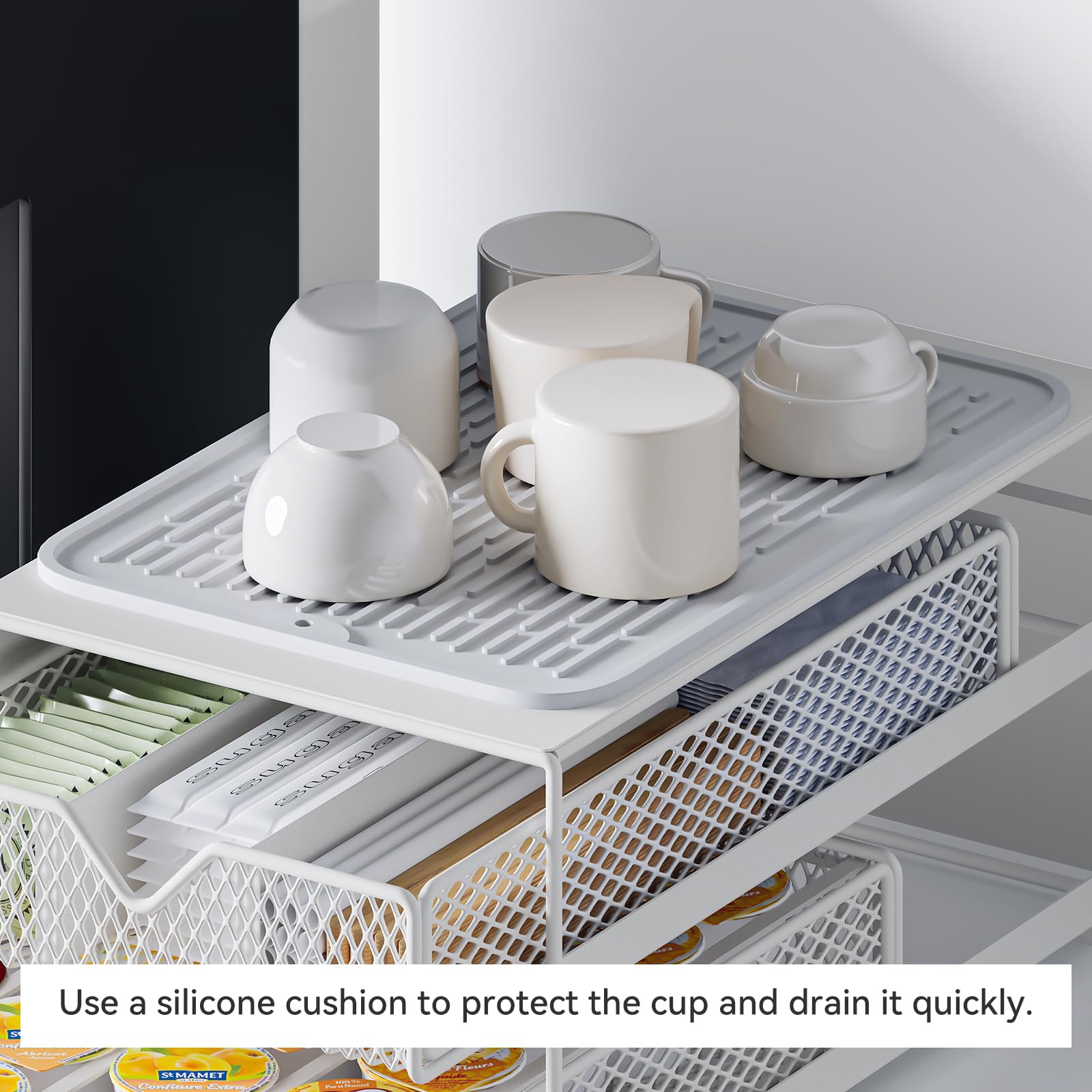 AmzAge superficie de drenaje de silicona para tazas.