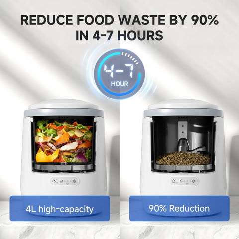 AMZCHEF composter eléctrico; control de olor para convivencia diaria