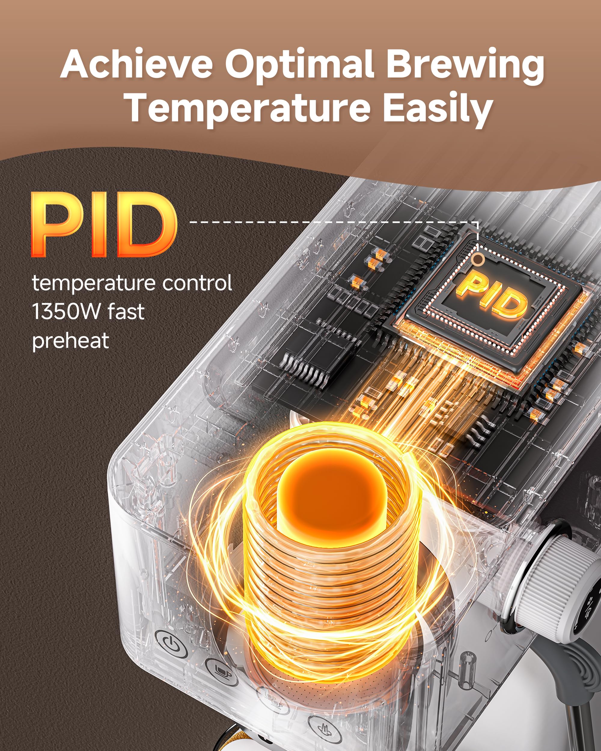 AMZCHEF control PID preciso para temperatura estable.
