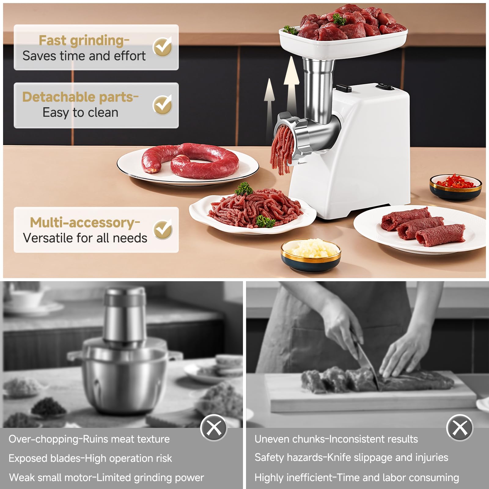 AMZCHEF diseño compacto ideal para cocinas pequeñas
