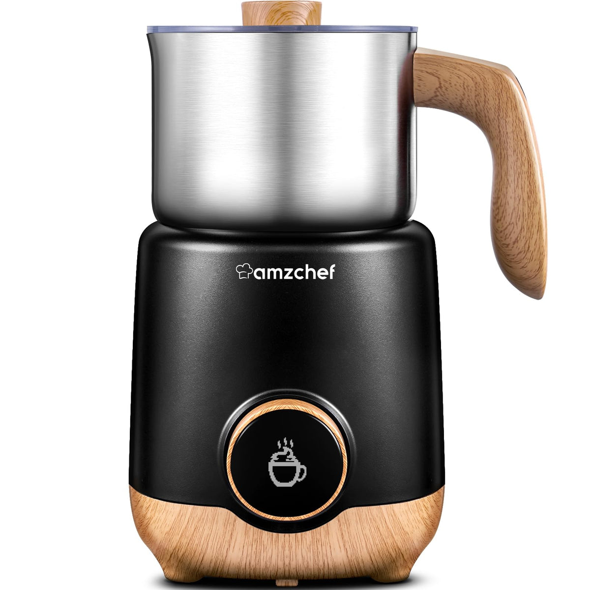 AMZCHEF espumador-leche 8-en-1 con espuma densa para cappuccino en casa
