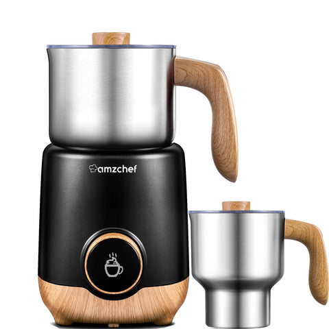 AMZCHEF espumador-leche 8 en 1: base robusta para espuma y calentamiento
