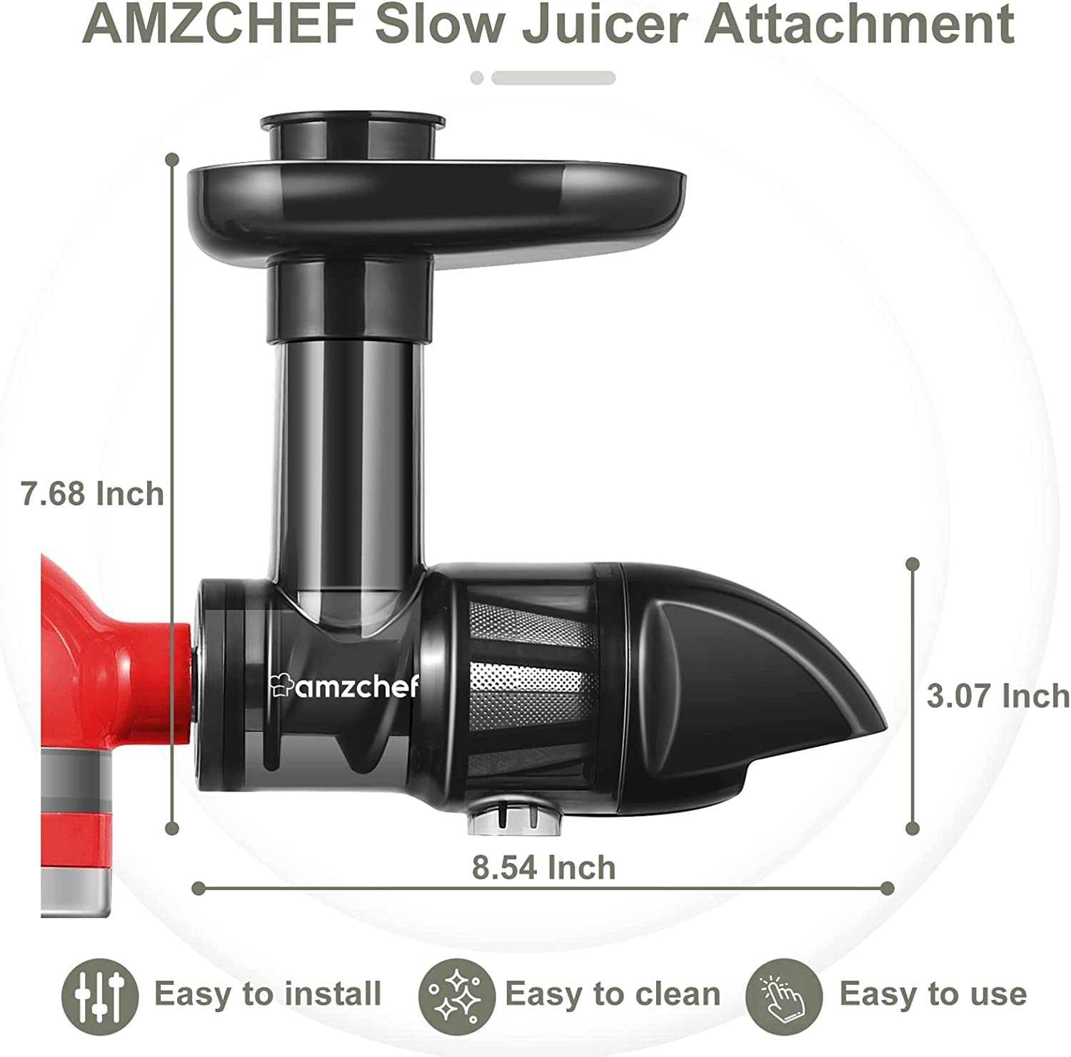 AMZCHEF zumo fresco de fruta y verdura con este exprimidor masticacion.