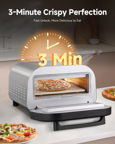AMZCHEF horno pizza con calor alto para dorar