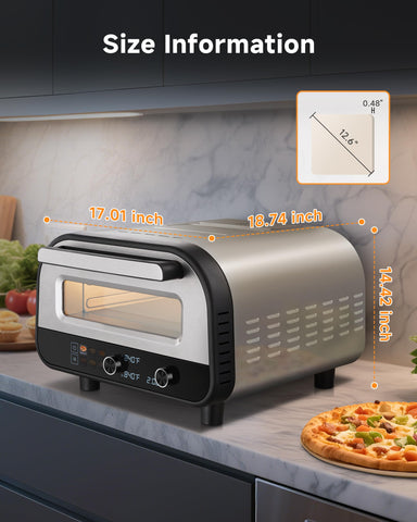 Uso doméstico del horno AMZCHEF para pizza rápida