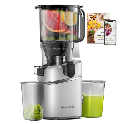 AMZCHEF licuadora con entrada amplia para jugos de frutas enteras