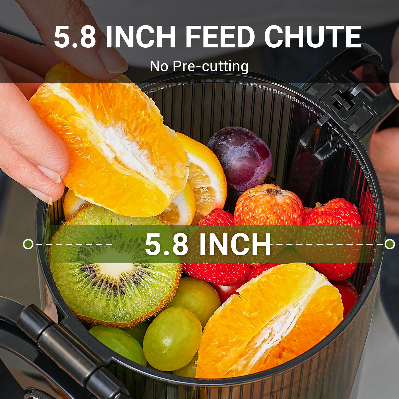 AMZCHEF licuadora extracción lenta a 60 rpm para mejor sabor