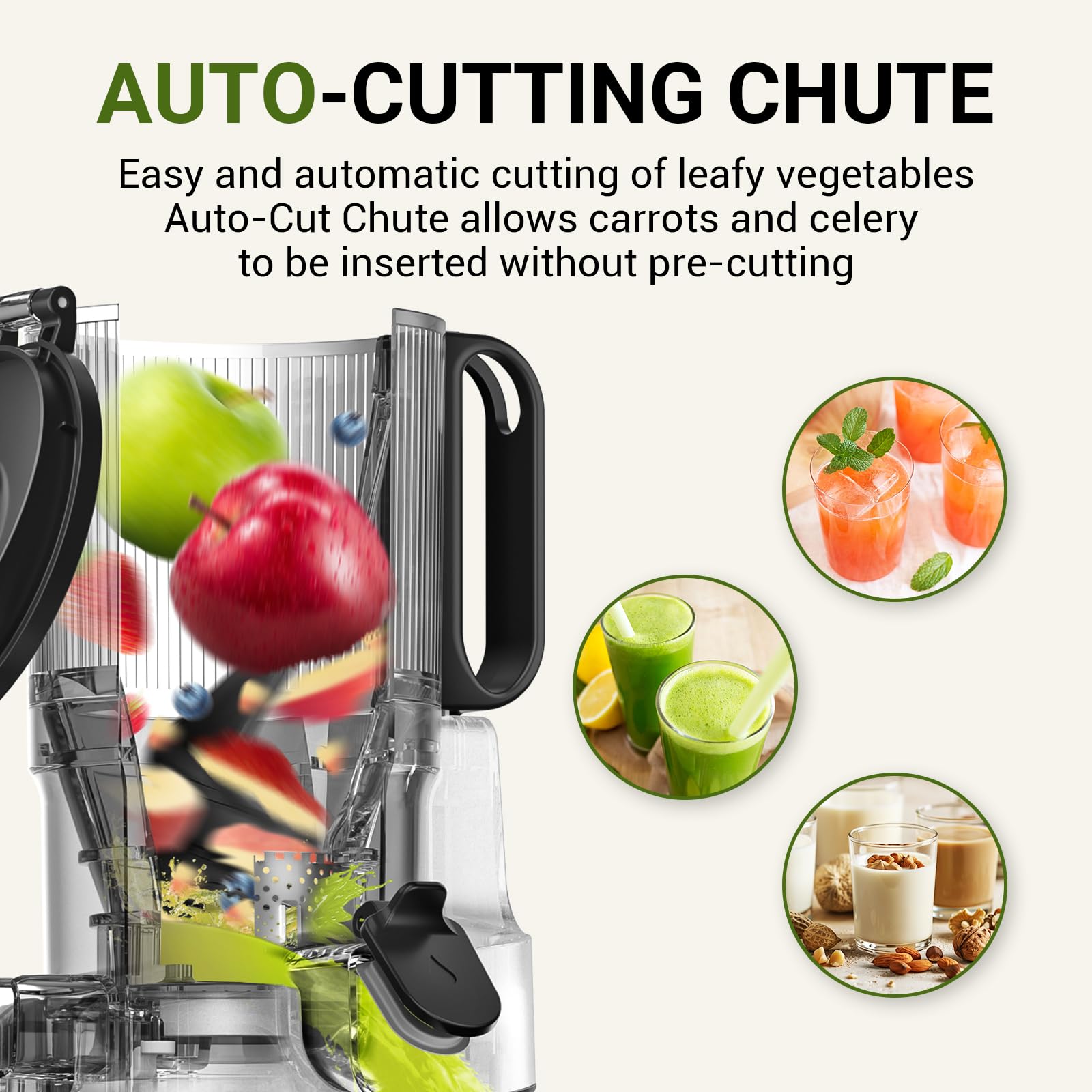 AMZCHEF licuadora con filtrado triple para jugos más suaves