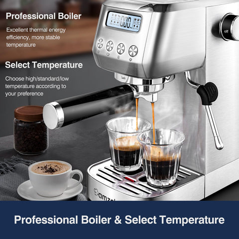 AMZCHEF filtros simples y dobles para espresso y latte