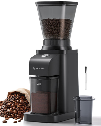 AMZCHEF molinillo espresso 48 ajustes para espresso y otras preparaciones