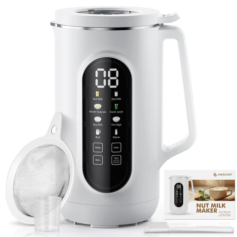 AMZCHEF Nut Milk Maker con capacidad de 40 onzas para toda la familia.