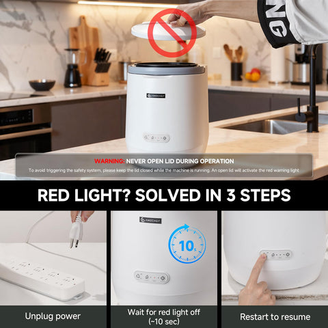 AMZCHEF protección y reinicio con LED rojo de seguridad