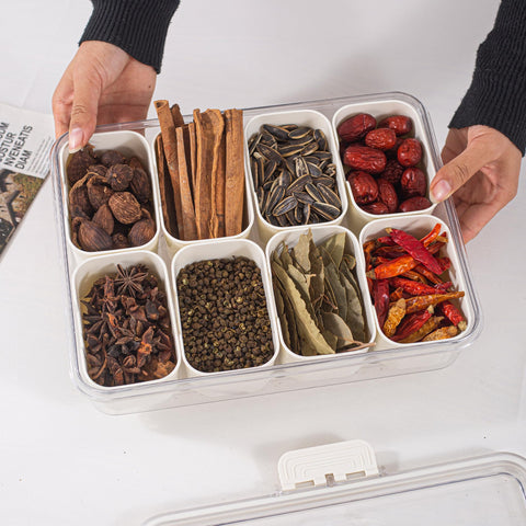Amzcku bandeja transparente facilita identificar contenidos en la mesa de aperitivos.