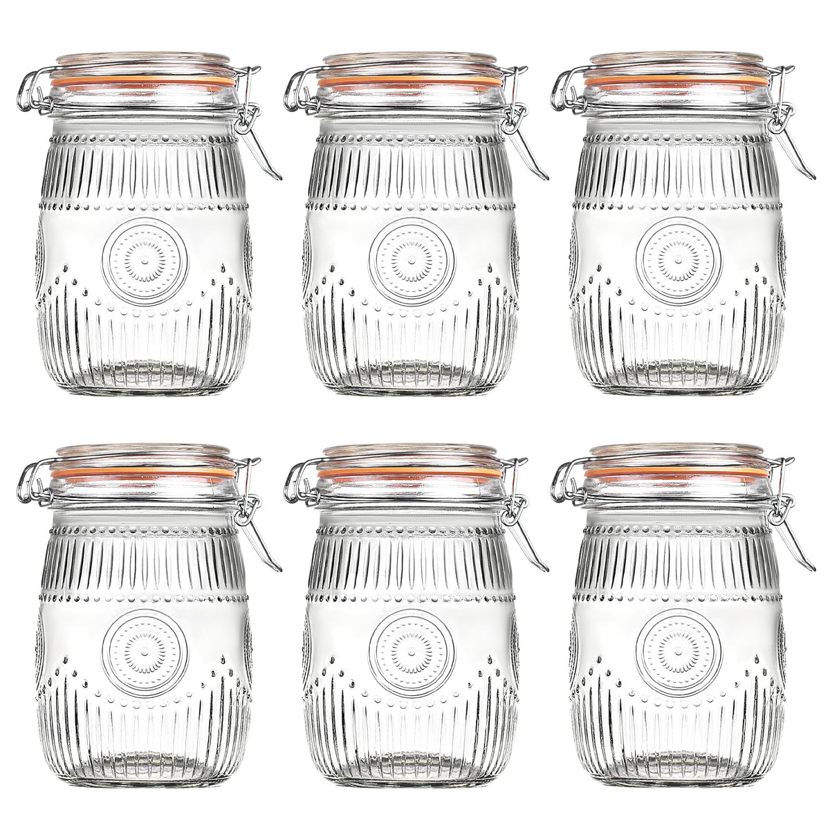 Amzcku jarras boca-ancha de 32oz para almacenamiento visible en despensa