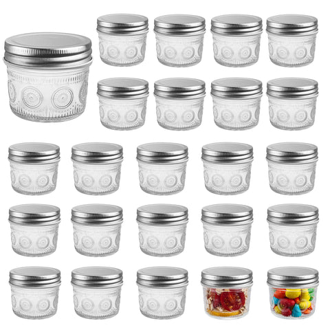 Frasco Amzcku de vidrio de 4 oz con boca regular para almacenamiento diario.