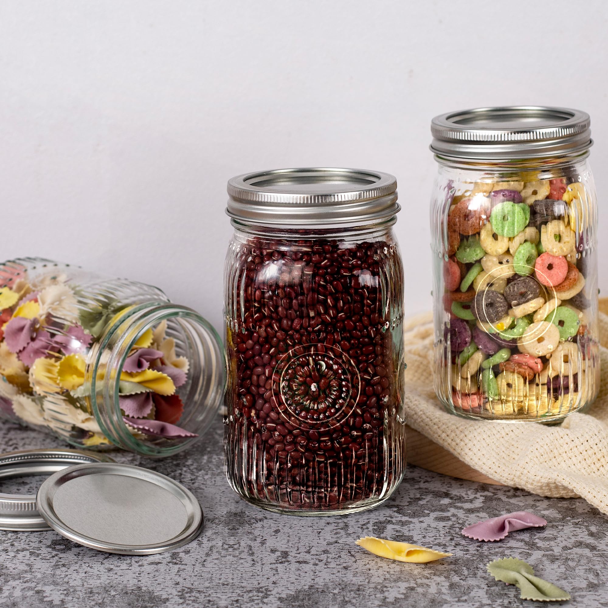 El conjunto de 12 unidades Amzcku Mason 32oz es ideal para cocina