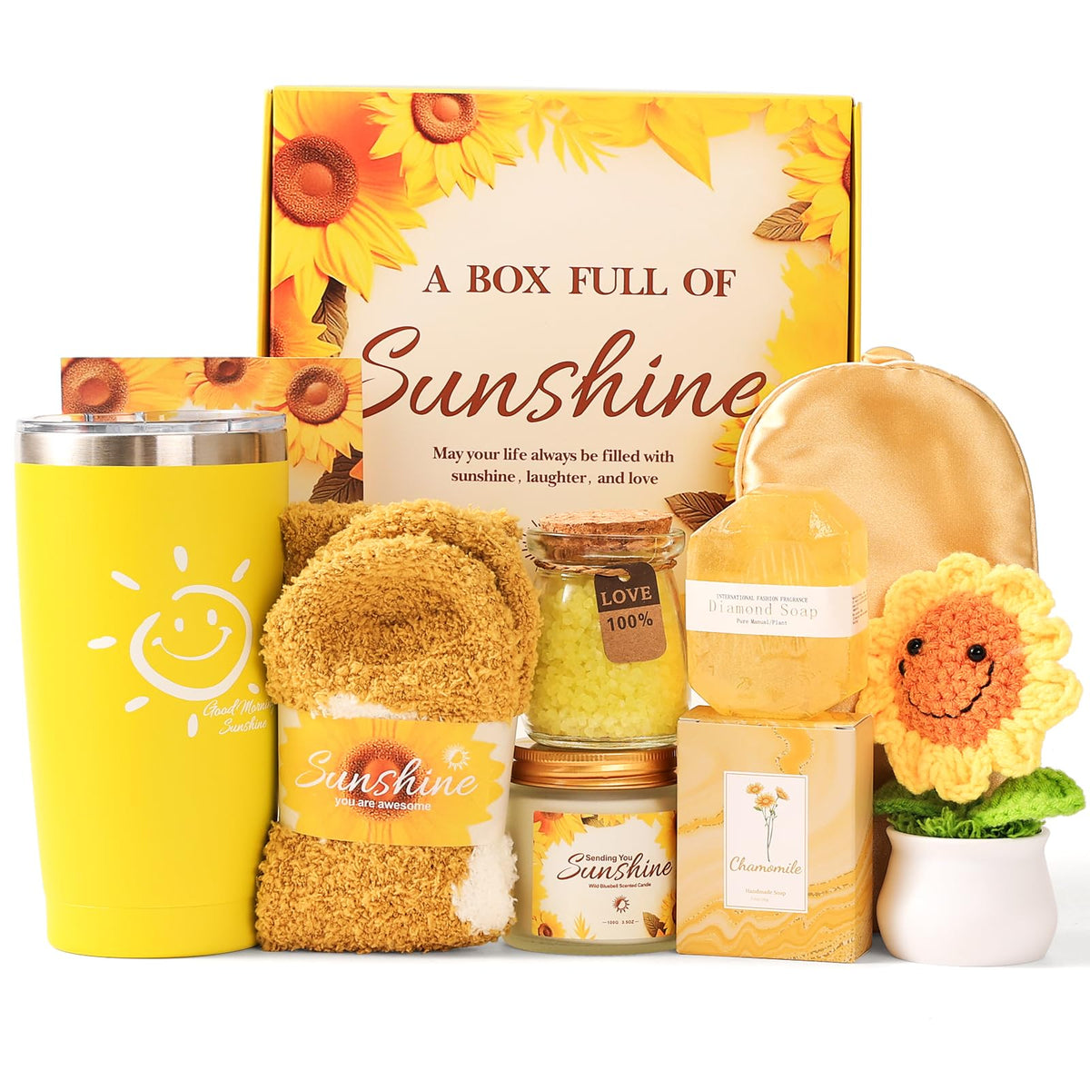 Amzsudy cesta regalo sol brillante, ideal para alegrar su día