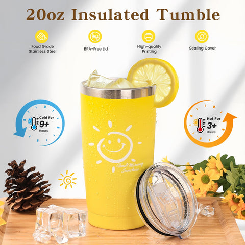 Amzsudy taza aislante 20oz para bebidas calientes durante el día