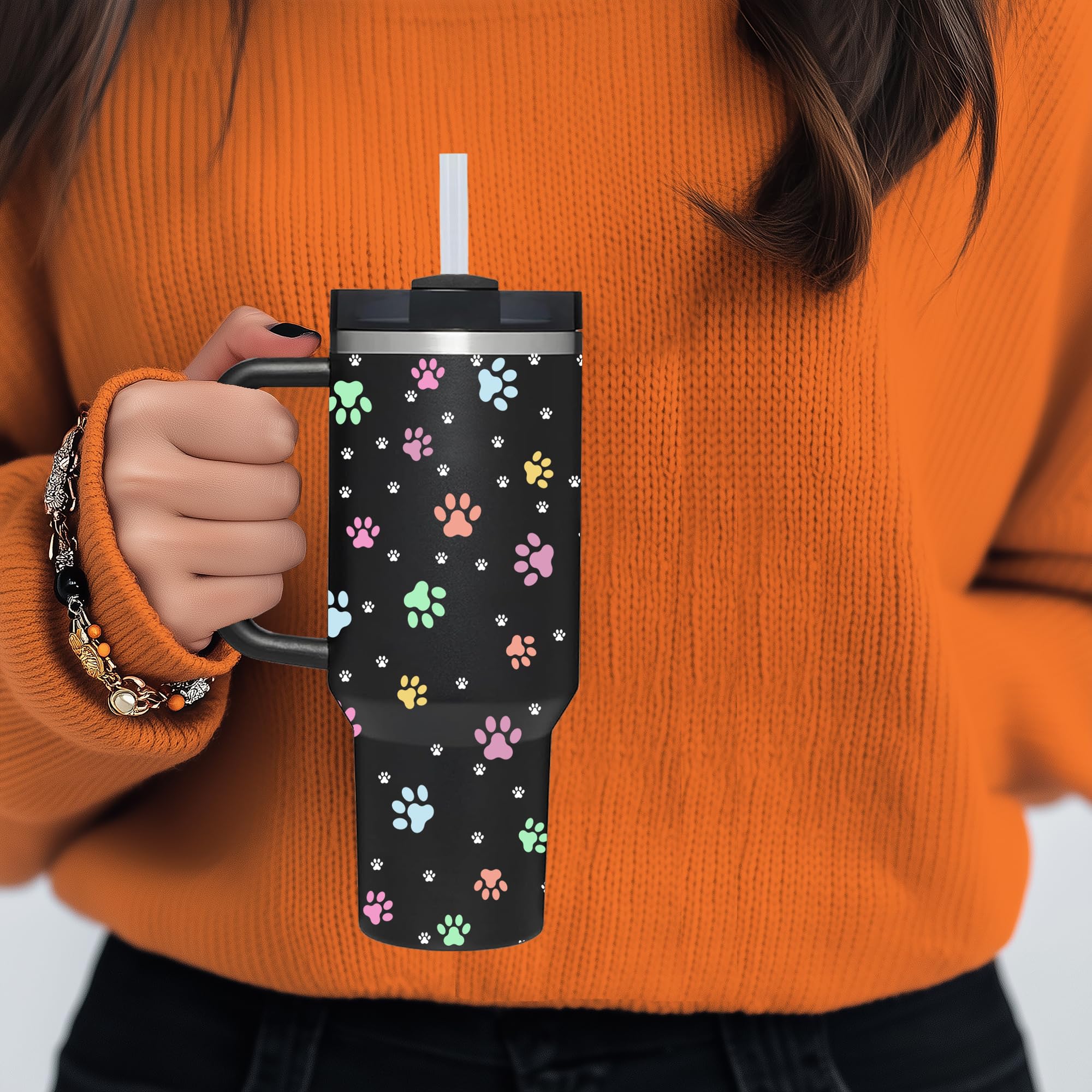 AMZUShome 40oz Tumbler con aislamiento de doble pared para bebidas