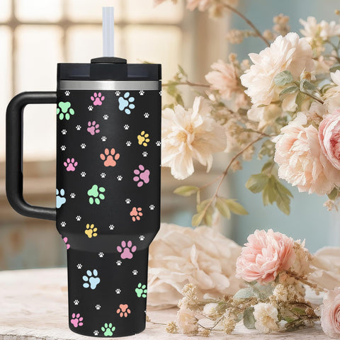 AMZUShome 40oz Paw Tumbler como regalo para amantes de perros