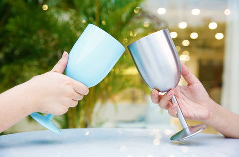 AMZUShome copa vino resistente a golpes, lista para uso diario.