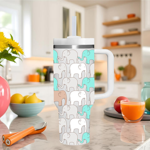 AMZUShome Elephant Tumbler, aislamiento doble para mantener la temperatura.