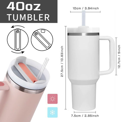 AMZUShome Elephant Tumbler, capacidad de 40 onzas para bebidas.