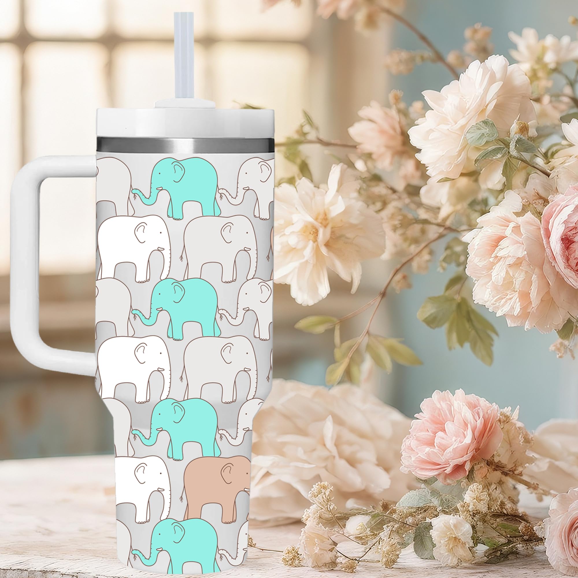 AMZUShome Elephant Tumbler, resistente a golpes y óxido.