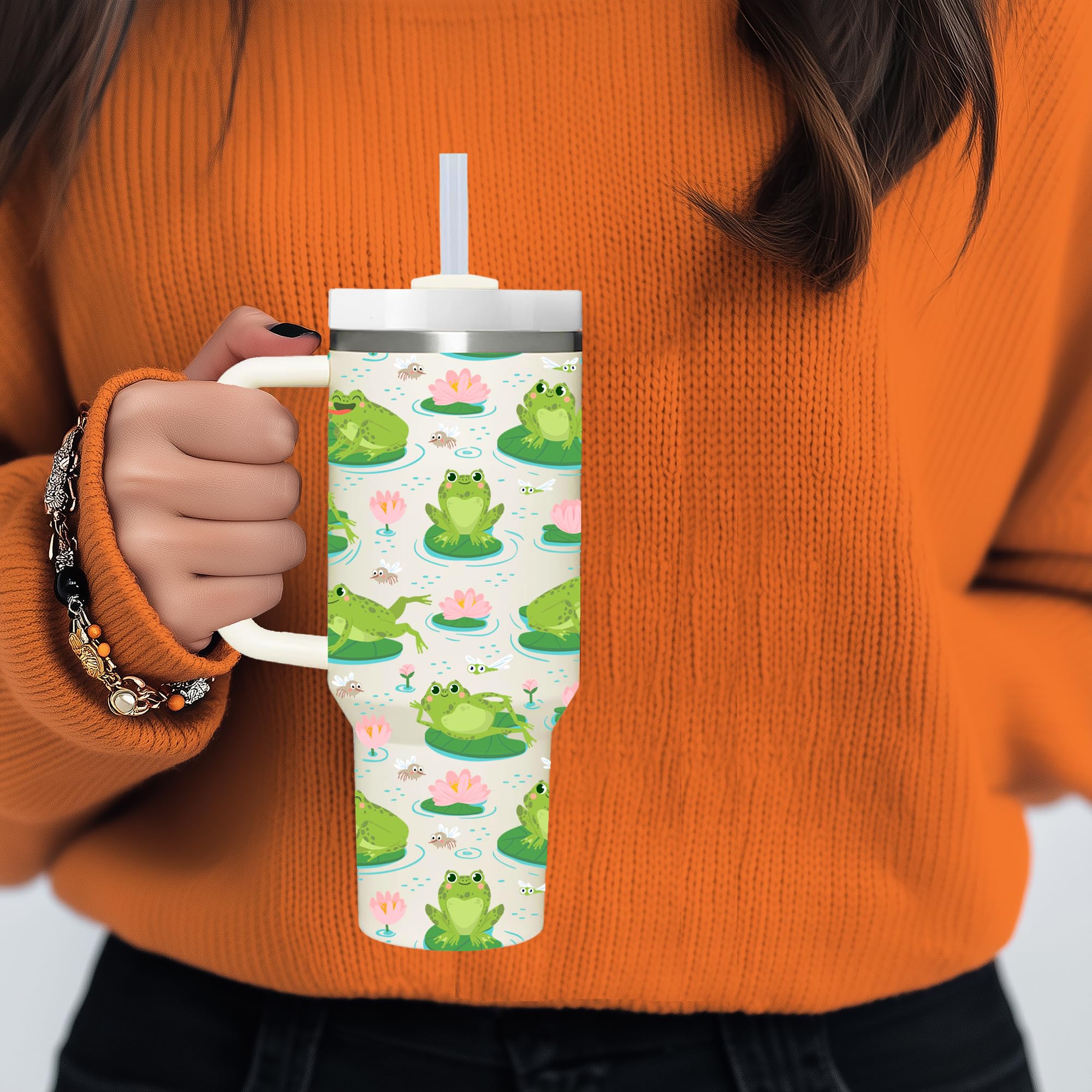 AMZUShome Rana Tumbler con tapa anti derrames para uso diario.