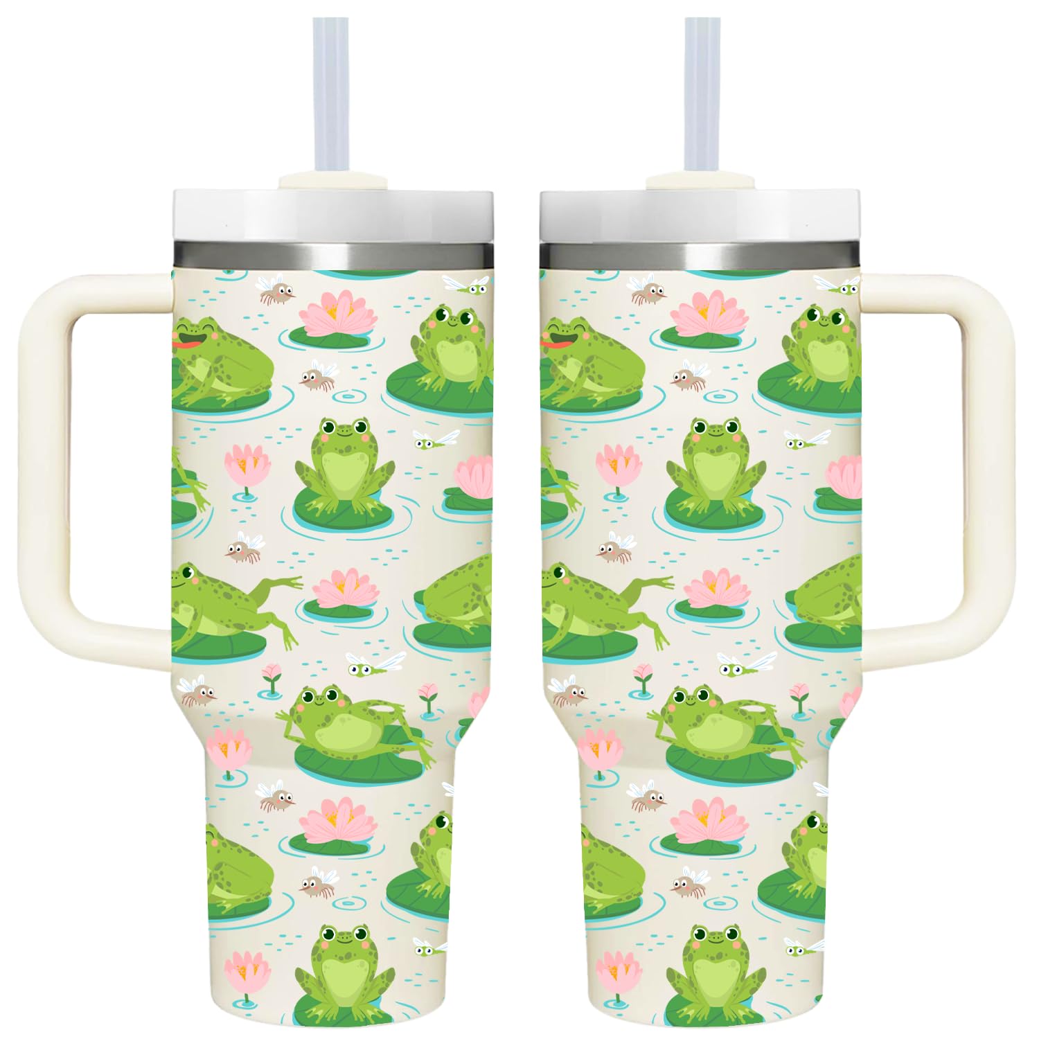 AMZUShome Rana Tumbler 40oz con mango, mantiene bebidas frías por horas.