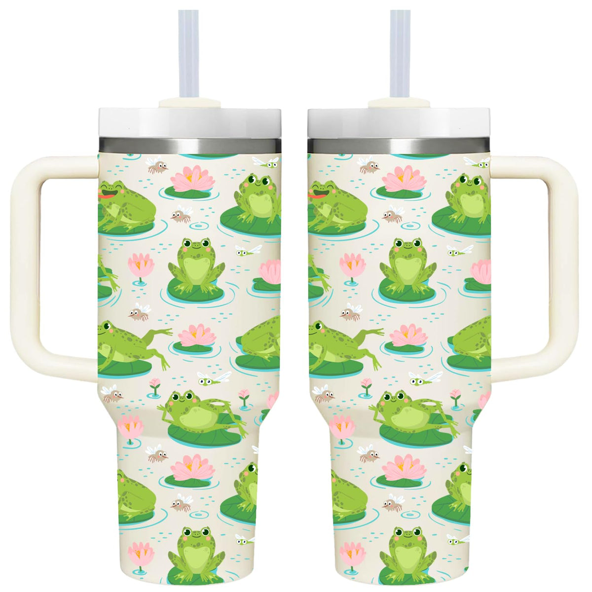 AMZUShome Rana Tumbler 40oz con mango, mantiene bebidas frías por horas.