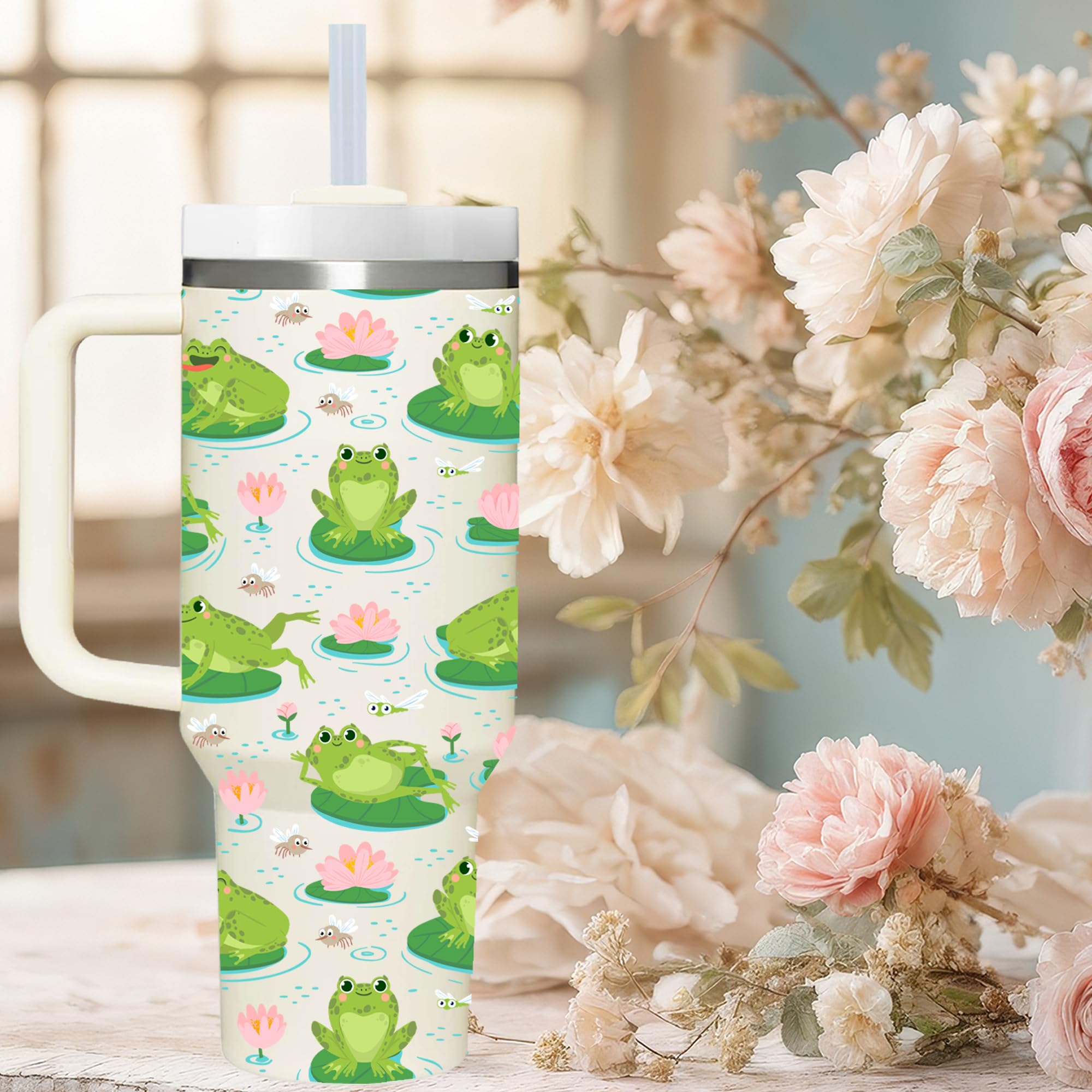 AMZUShome Rana Tumbler ergonómico con mango para manejo cómodo.
