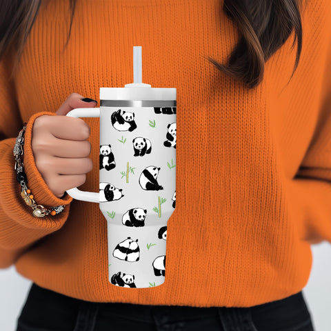 Tapa sin BPA del Panda tumbler, segura para bebidas calientes o frías.