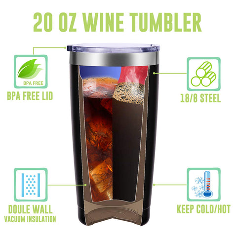 AMZUShome Taza Termica 20oz, tapa sin BPA para seguridad al beber.